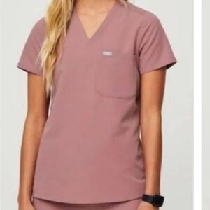 Figs mineral mauve Catarina light pink scrub top size XS